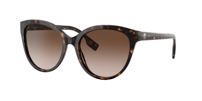 Shop Burberry Woman Sunglass Be4365 Betty In Brown Gradient