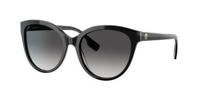 Shop Burberry Woman Sunglass Be4365 Betty In Grey Gradient