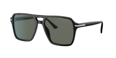 Prada Pr 20ys Black Sunglasses In Polar Green