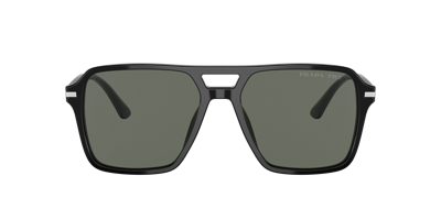 Prada Pr 20ys Black Sunglasses In Polar Green