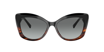 Giorgio Armani Butterfly Frame Sunglasses In Gradient Grey
