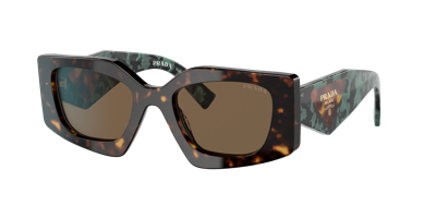 Shop Prada Woman Sunglasses Pr 15ys In Dark Brown