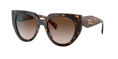 Shop Prada Woman Sunglasses Pr 14ws In Brown Gradient