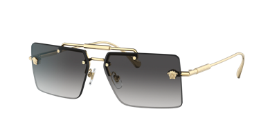 Shop Versace Woman Sunglasses Ve2245 In Grey Gradient