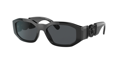 Shop Versace Unisex Sunglass Ve4361 Biggie In Dark Grey