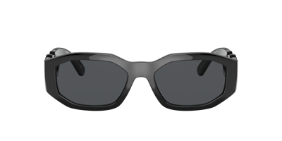 Shop Versace Unisex Sunglasses Ve4361 Biggie In Dark Grey