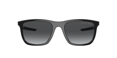Shop Prada Linea Rossa Man Sunglasses Ps 10ws In Polar Grey Gradient