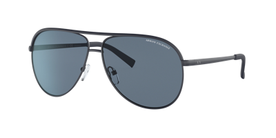 Shop Armani Exchange Unisex Sunglass Ax2002 In Dark Blue Polarized