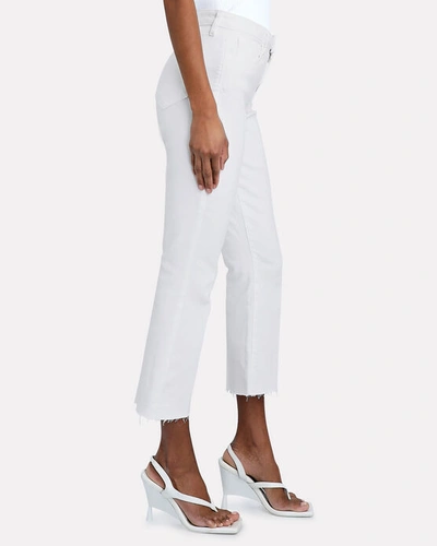 Shop L Agence Kendra High Rise Crop Flare Jeans In Blanc