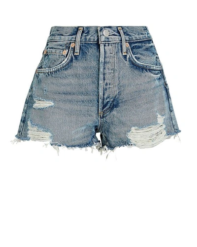 Shop Agolde Parker Cut-off Denim Shorts