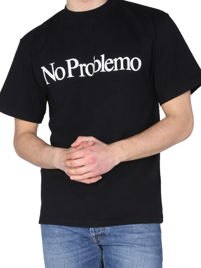 Shop Aries "no Problem" T-shirt Unisex In Black