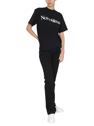 Shop Aries "no Problem" T-shirt Unisex In Black