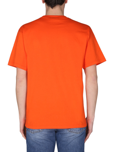 Shop Aries "temple" T-shirt Unisex In Orange