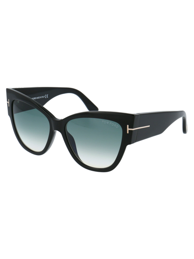 Shop Tom Ford Sunglasses In 01b Black