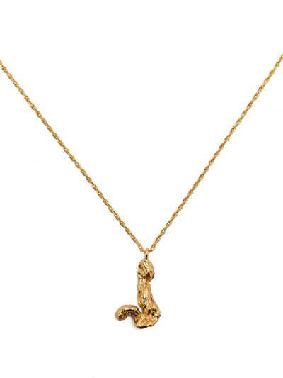 Shop Loveness Lee J Alphabet-charm Necklace In Gold
