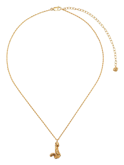 Shop Loveness Lee J Alphabet-charm Necklace In Gold