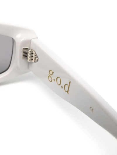 Shop G.o.d Eyewear Twentyfive Rectangular Sunglasses In Grau