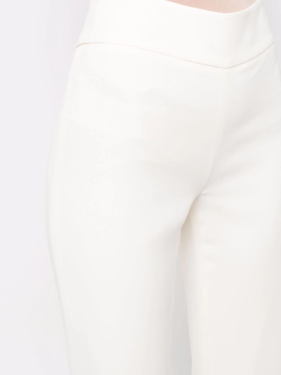 Shop Emporio Armani High-waisted Straight-leg Trousers In Nude