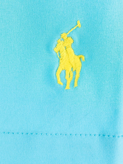 Shop Polo Ralph Lauren Traveler Polo Pony Drawstring Swim Shorts In Blau