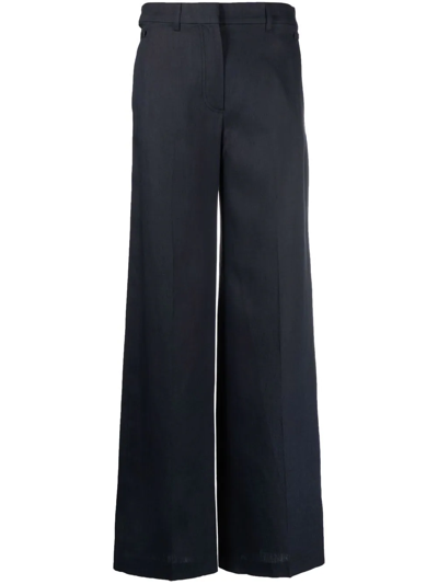 Shop Jacquemus Wide-legged Tailored Trousers In Blau