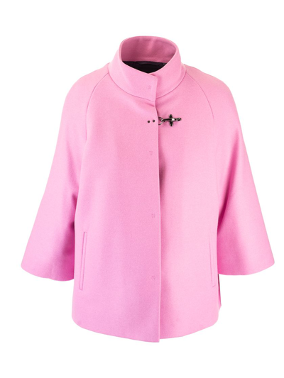 Shop Fay Women's  Pink Wool Poncho