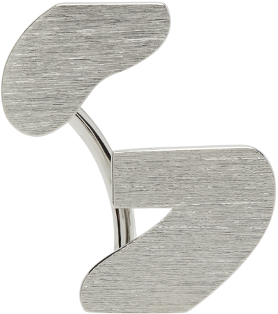 Shop Givenchy Silver G Chain Ear Cuff In 040-silvery