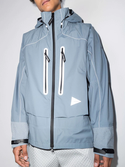 And Wander Blue Pertex Shield Hooded Rain Jacket