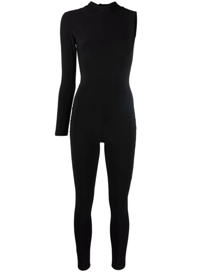 Shop Alchemy X Lia Aram Single-sleeve Jumpsuit In Black