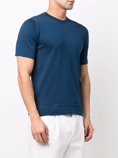 Shop John Smedley Jersey-knit Cotton T-shirt In Blue