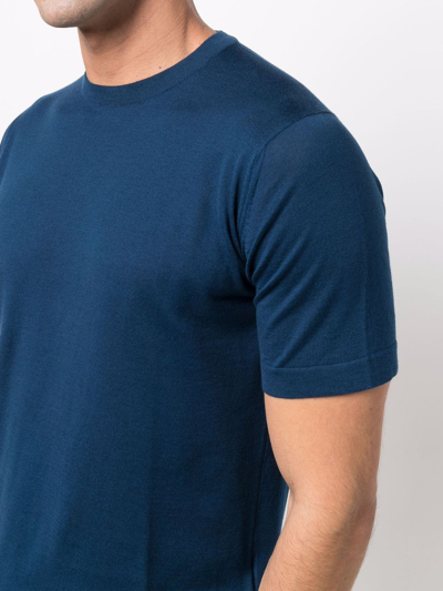 Shop John Smedley Jersey-knit Cotton T-shirt In Blue