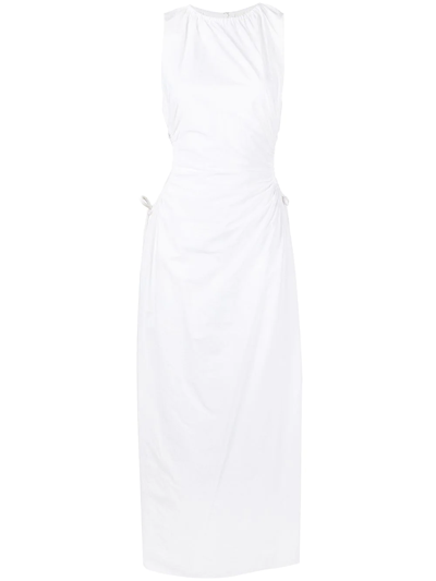 Shop Sir Ilkin Cut-out Detail Dress In White