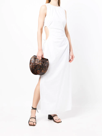 Shop Sir Ilkin Cut-out Detail Dress In White