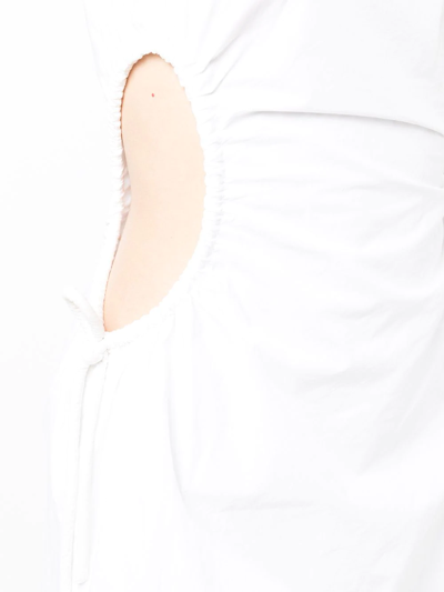 Shop Sir Ilkin Cut-out Detail Dress In White