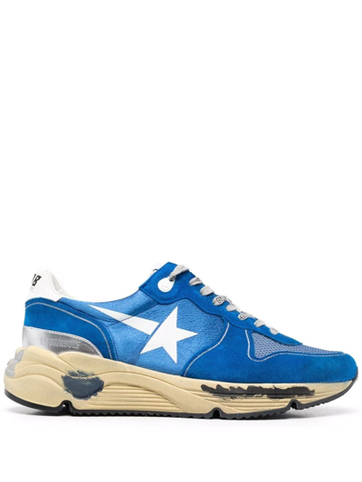 Shop Golden Goose Running Sole Low-top Sneakers In Blau