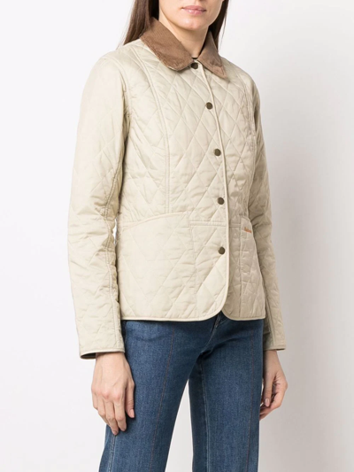 Shop Barbour Summer Liddesdale Quilted Jacket In Nude