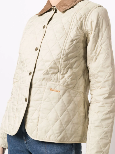 Shop Barbour Summer Liddesdale Quilted Jacket In Nude