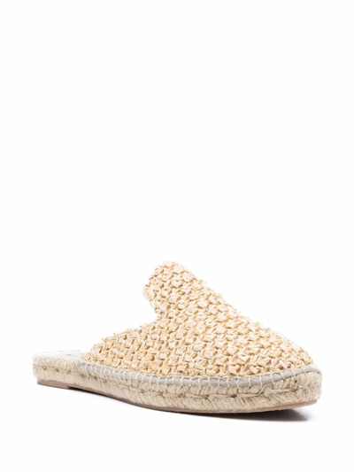 Shop Manebi Raffia Slip-on Espadrilles In Nude