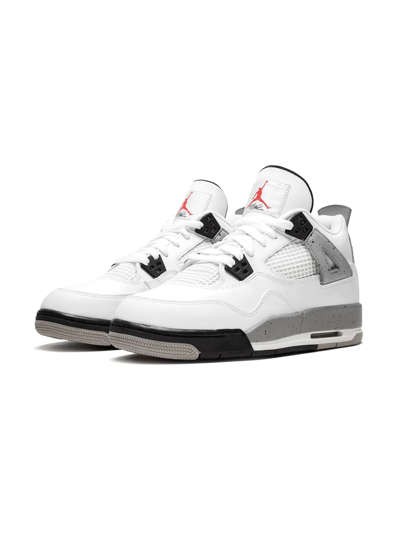Shop Jordan Air  4 Retro Og Bg Sneakers In White