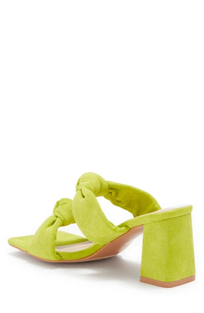 Torgeis Flamingo Knotted Block Heel Sandal In Green