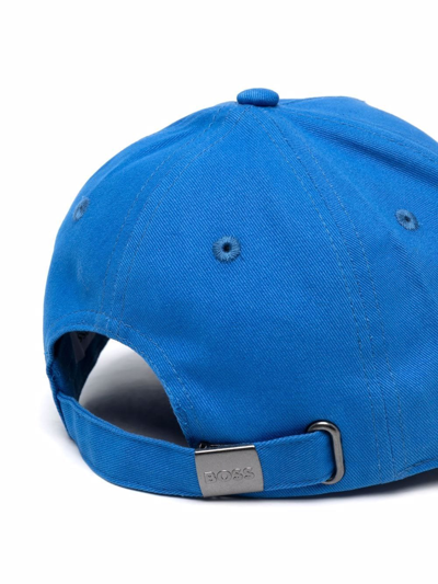 Shop Bosswear Logo-print Baseball Cap In Blue