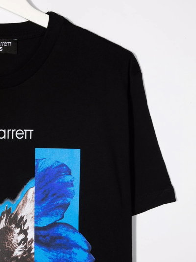 Shop Neil Barrett Teen Graphic-print Short-sleeve T-shirt In Black