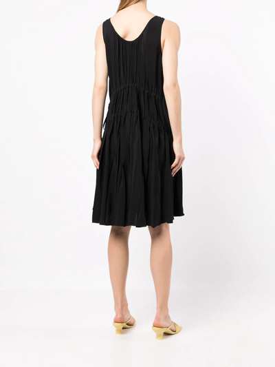 Shop N°21 Pleated Tiered Dress In Black