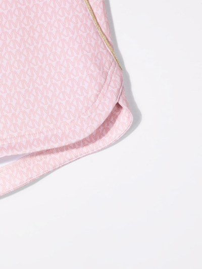 Shop Michael Kors Logo Print Drawstring Shorts In Pink