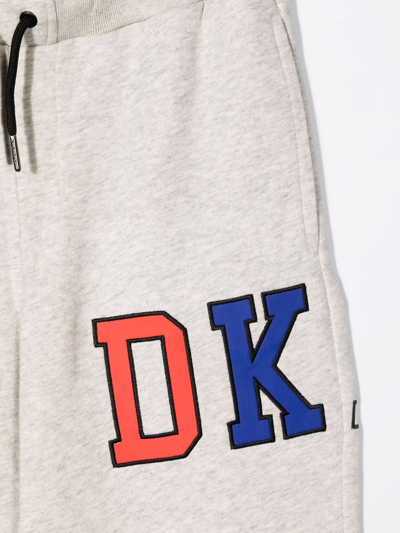 Shop Dkny Teen Logo-appliqué Track Pants In Grey