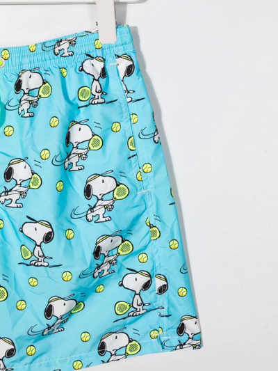 Shop Mc2 Saint Barth Snoopy-print Swim Shorts In Blue