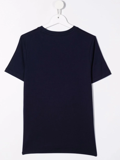 Timberland Tee Logo-print Cotton T-shirt In Blue