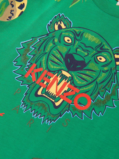 KENZO TIGER MOTIF LOGO T-SHIRT 