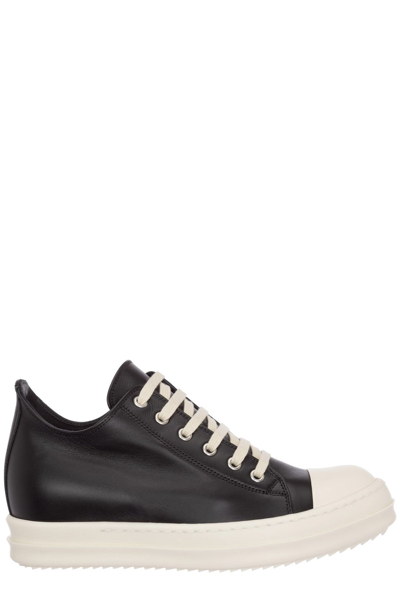 Shop Rick Owens Round Toe Lace In Black