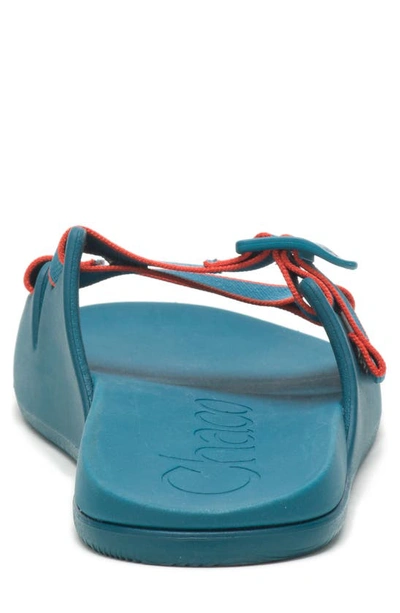Shop Chaco Chillos Slide Sandal In Outskirt Cobalt