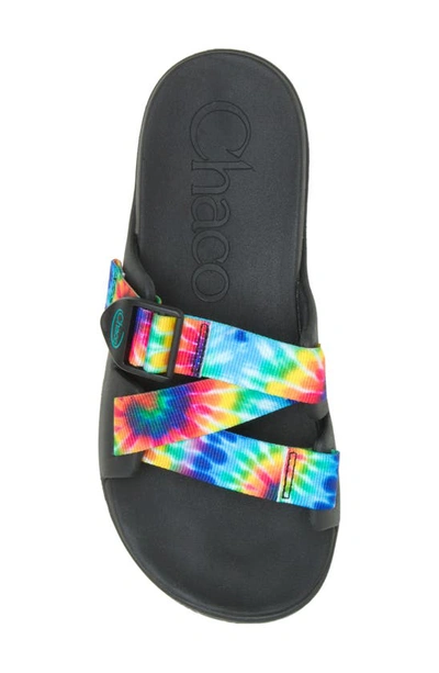 Shop Chaco Chillos Slide Sandal In Dark Tie Dye